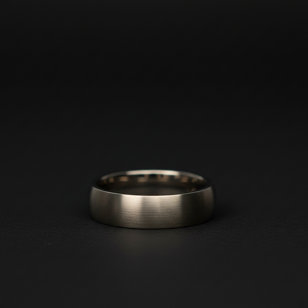 The Claymore ring: Forge and Lumber 6mm titanium band.